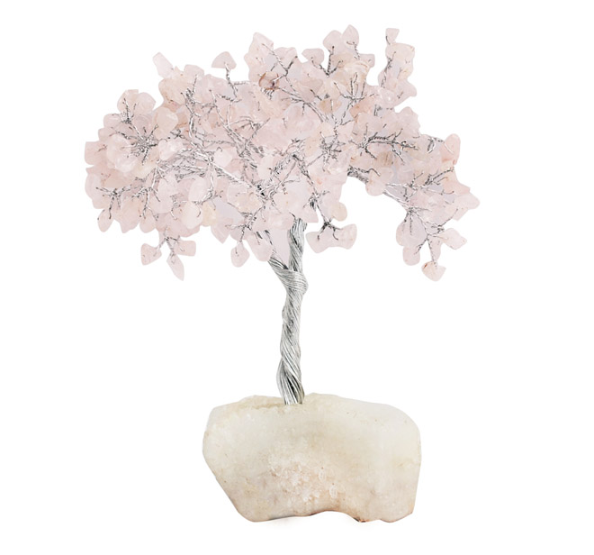 Love & Peace Rose Quartz Gemstone Tree | WeddingSutra Shop